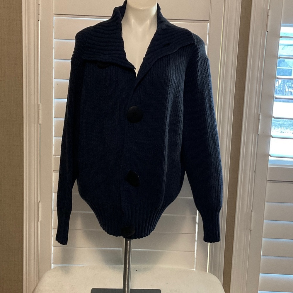 SHEIN Navy Blue Cardigan Sweater